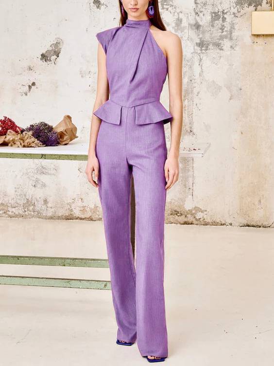 Asymmetric Design Jumpsuit - Image 4