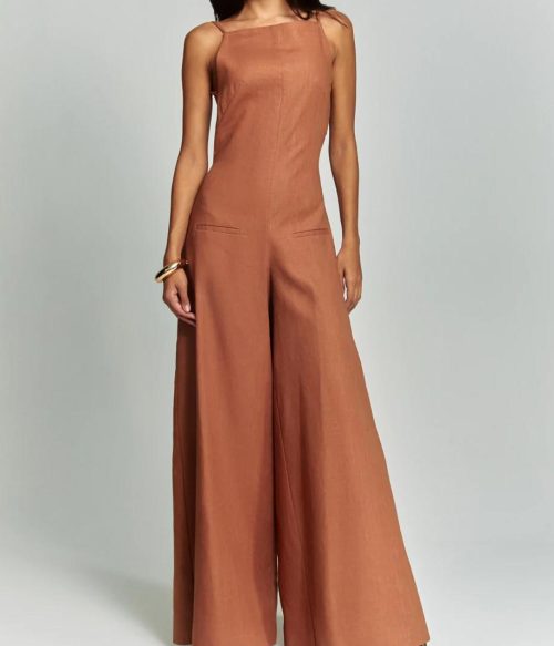 Casual Classic Suspender Wide Leg Jumpsuit