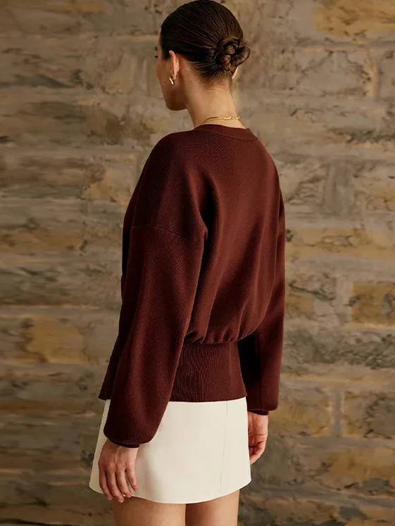 V-Neck Button Knitted Cardigan - Image 4