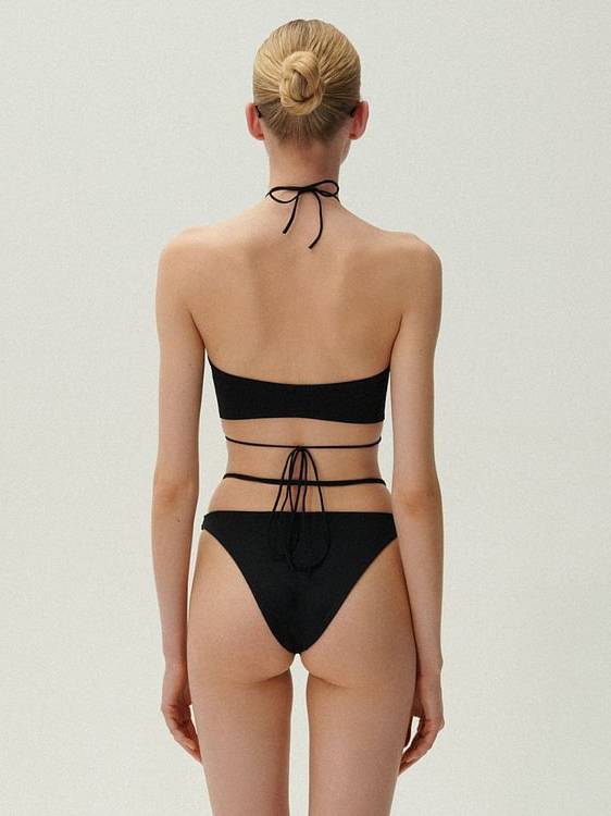 Halter Neck Three-Piece Bikini Beach Dress Set - Image 5