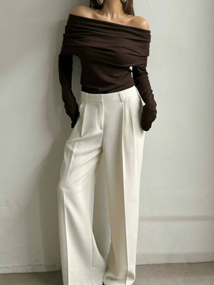 One-shoulder Chest-wrap Sweater - Image 6