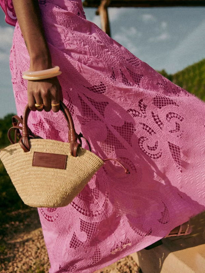 Unique Exquisite Hollow Lace Long A-Line Skirt - Image 3