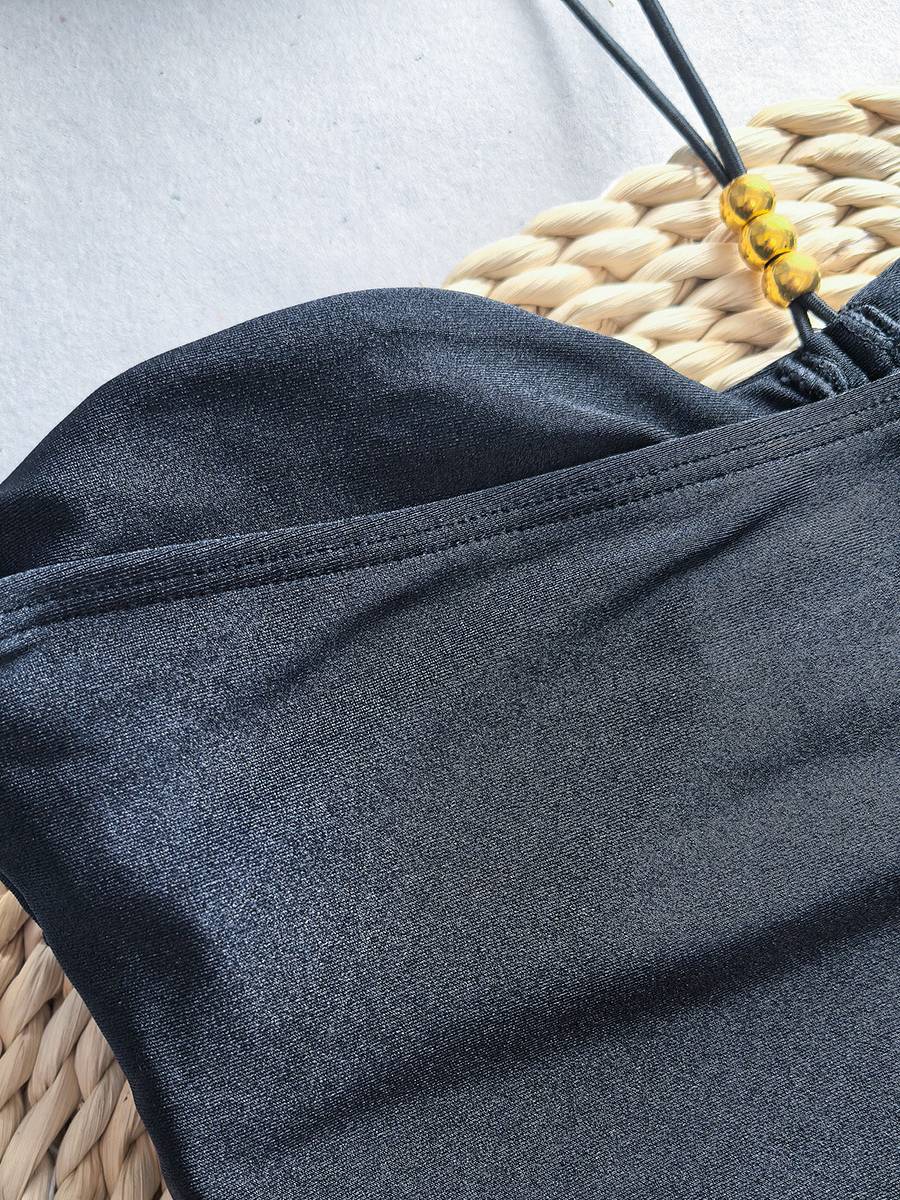 Halter Hollow One-Piece Swimsuit - Image 8